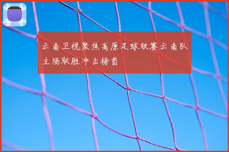 云南卫视聚焦高原足球联赛云南队主场取胜冲击榜首